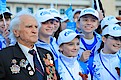 ветеран из Сочи Павел Серёженко на митинге в честь 70-летия Победы